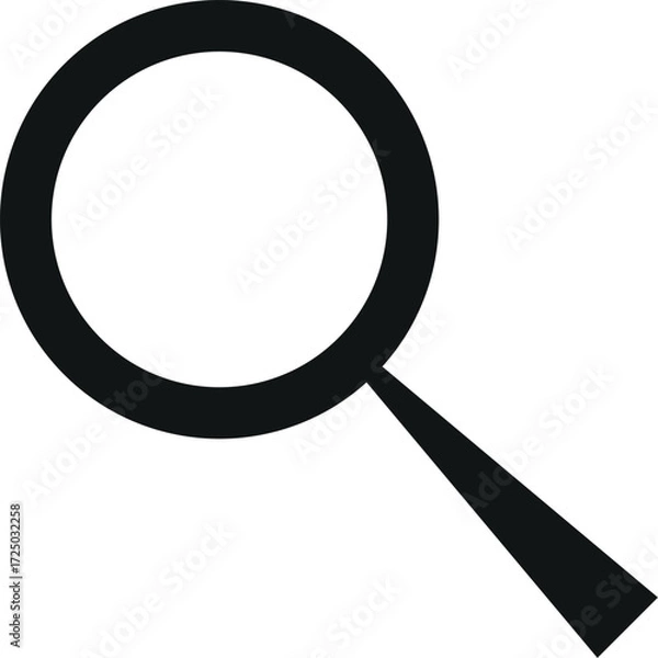 Fototapeta Search magnifying glass flat icon for apps and website vector
