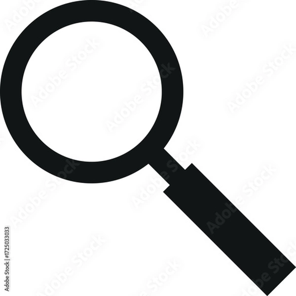 Fototapeta Search magnifying glass flat icon for apps and website vector