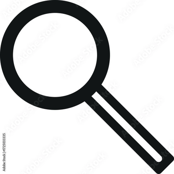 Fototapeta Search magnifying glass flat icon for apps and website vector