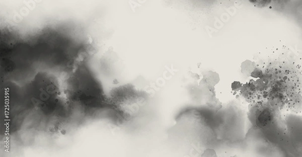 Fototapeta Abstract watercolor art background template. brown and black watercolor backdrop empty space for text, banner, presentation or product display graphic design