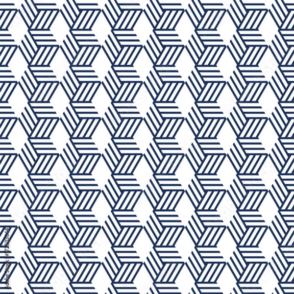 Fototapeta Geometric Seamless Pattern with Modern Hexagon Line Design for Backgrounds and Textiles