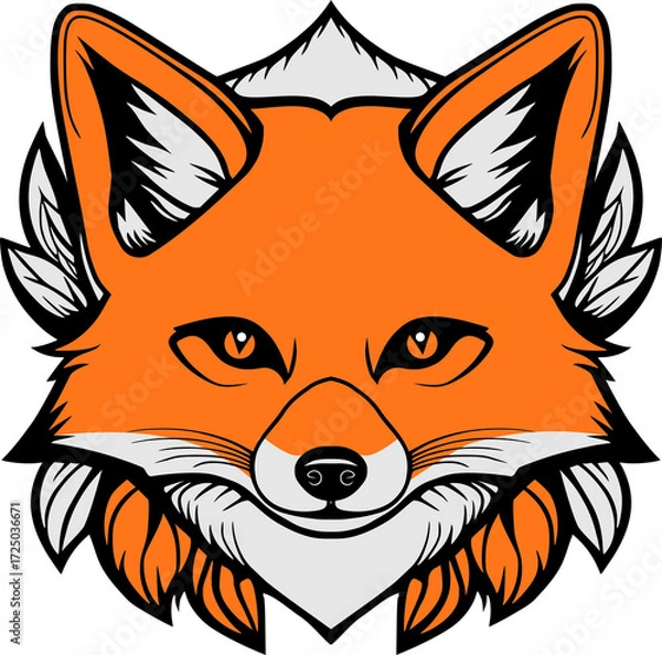 Fototapeta Abstract Colorful Fox Digital Art