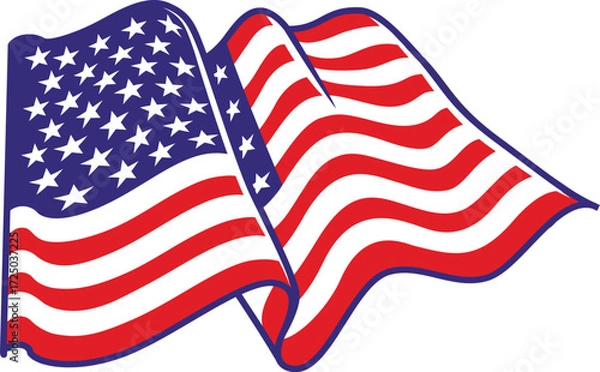 Obraz american flag vector design