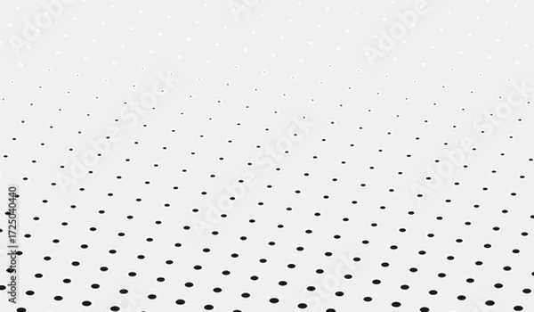 Obraz Dot white gray wave light technology texture background. halftone modern
