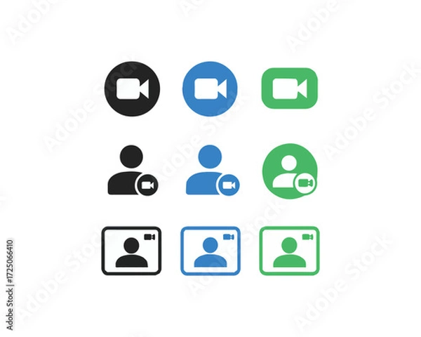 Obraz Video call icon vector design illustration