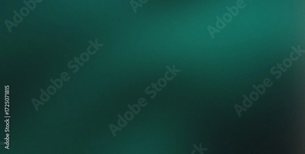 Fototapeta Deep emerald green gradient textured background with subtle grain