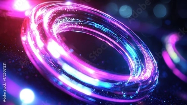Obraz Abstract glowing rings
