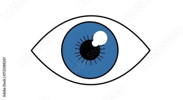 Obraz simple blue eye vector illustration graphic design