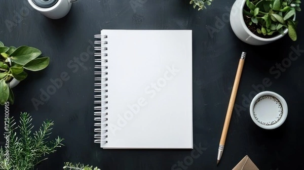 Obraz Blank notebook plants