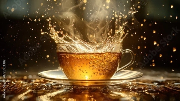 Obraz Tea splash high quality image