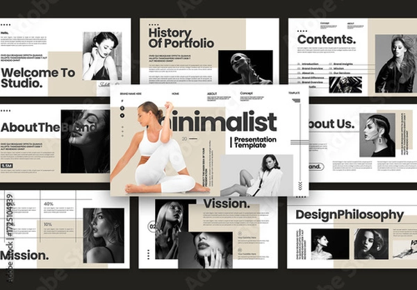 Fototapeta Minimal  Modern And Clean  Digital Multipurpose Presentation