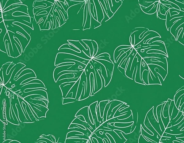 Fototapeta Tropical Leaf Pattern Background Design.