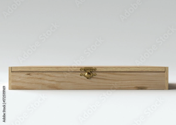 Fototapeta Wooden Box of Generic Unbranded Cigars on White Background