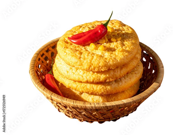 Obraz  Festive Navajo Fry Bread Display with Southwestern Cultural Elements