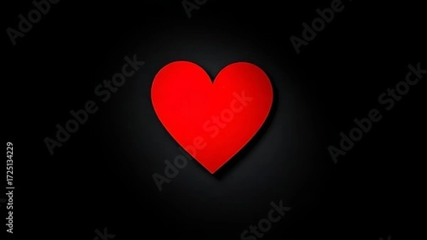 Obraz Red heart shape against a dark textured background, conveying deep emotional resonance.