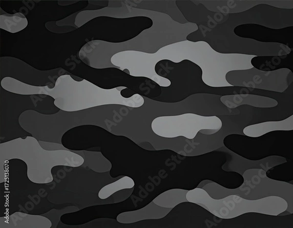 Obraz Abstract monochrome camouflage pattern (3)