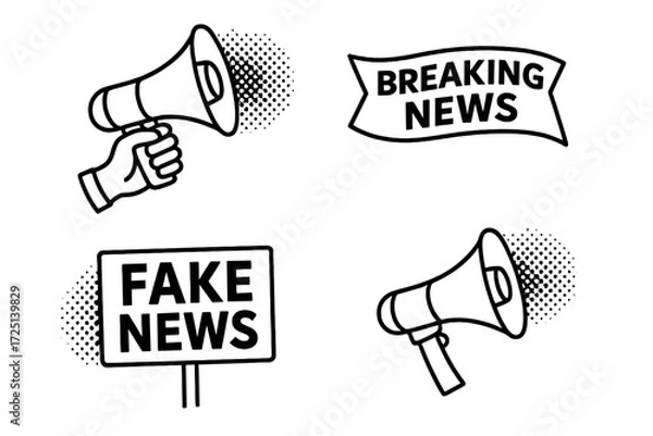 Obraz Discussion on the impact of fake news and breaking news in modern media communication