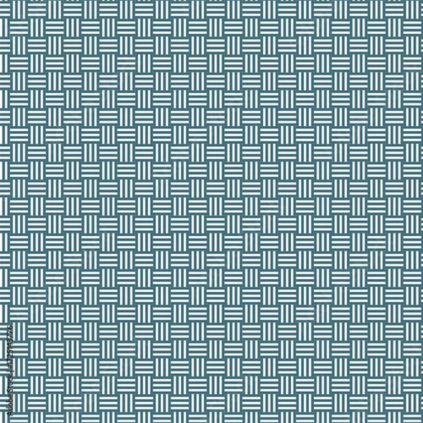 Fototapeta Geometric Seamless Pattern Background, Abstract Blue Square Line Grid Design, Modern Minimalist Decorative Wallpaper