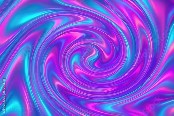Obraz Neon Purple Blue Swirl Abstract Background