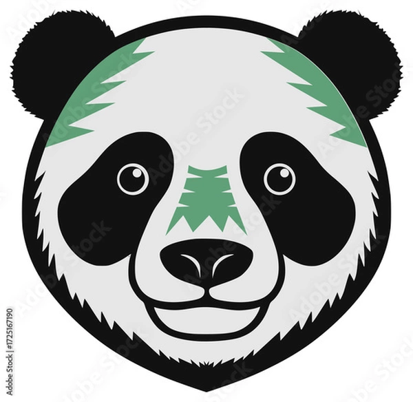 Obraz Cute Panda Face Illustration Transparent Design