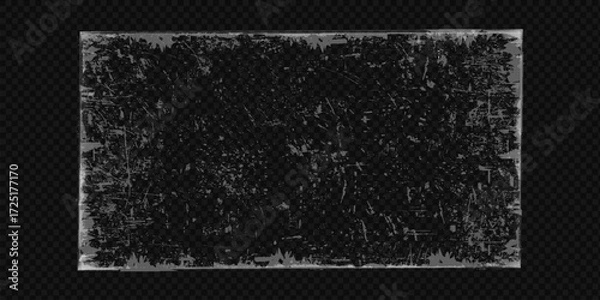 Fototapeta Grunge frames for photo. Set of grunge frames on a transparent background. Realistic vector illustration