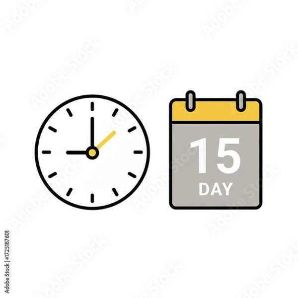 Obraz clock and calendar