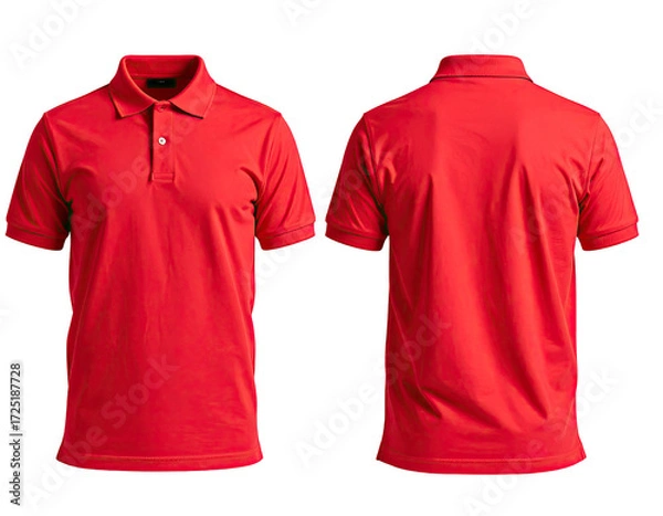 Obraz Red polo shirt, front and back views (6)