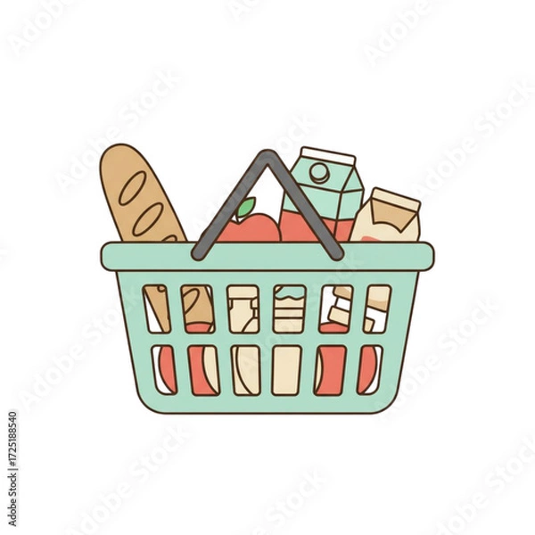 Obraz shopping basket icon