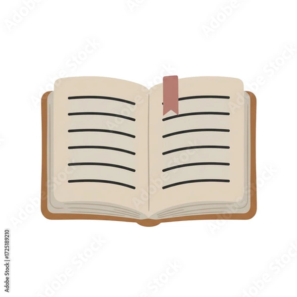 Obraz open book vector illustration