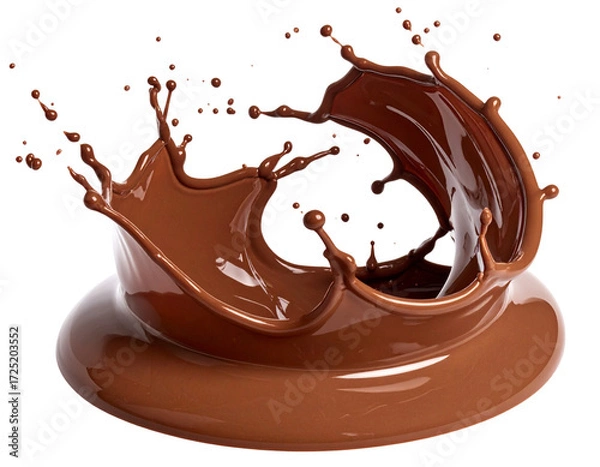 Obraz chocolate splash isolated on white background