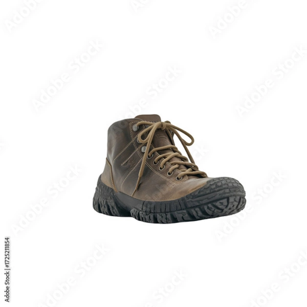 Obraz pair of hiking boots isolated on white