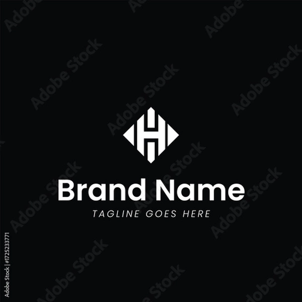 Fototapeta creative minimalist  icon letter logo