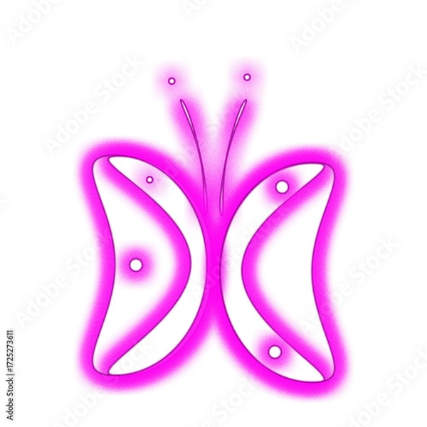 Obraz purple butterfly on a white background