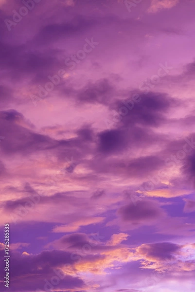 Fototapeta Abstract and pattern of cloud sky, Velvet violet, Velvet Purple, Trend color of the year background