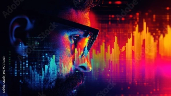 Obraz Cryptocurrency Trader: Analyzing Market Data