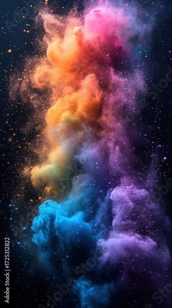 Fototapeta Cosmic Color Explosion: A Vivid Symphony of Hues in Motion
