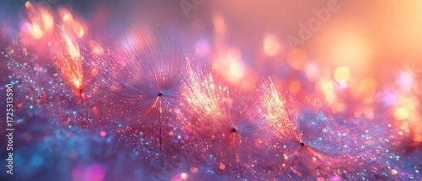 Fototapeta Enchanted Dandelion Wishes: A Magical Macro Photography