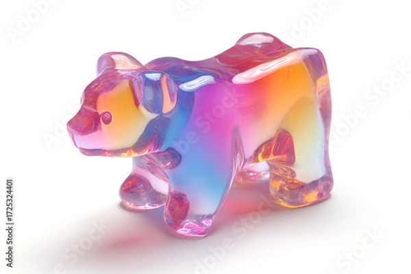 Fototapeta A gummy bear sculpture with translucent finish