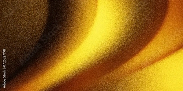 Fototapeta Golden abstract textured background with curved light reflections