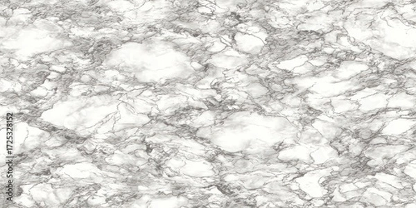Fototapeta White marble surface with detailed gray veining pattern