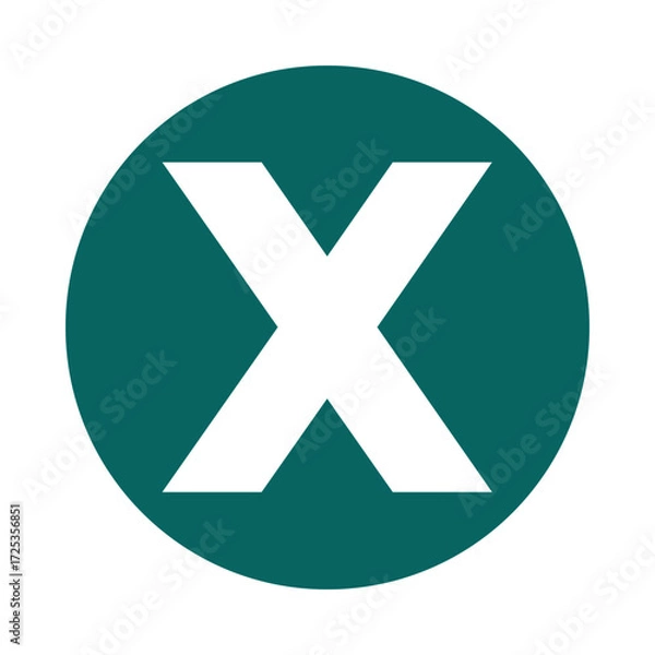 Obraz Minimalist logo design featuring the letter X.