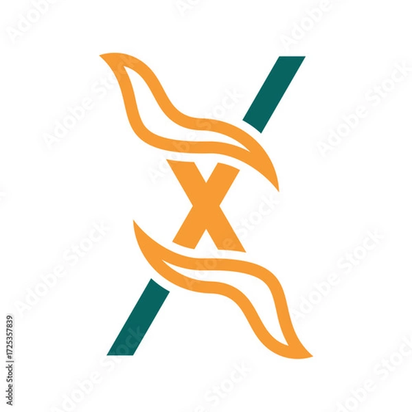 Obraz Minimalist logo design featuring the letter X.