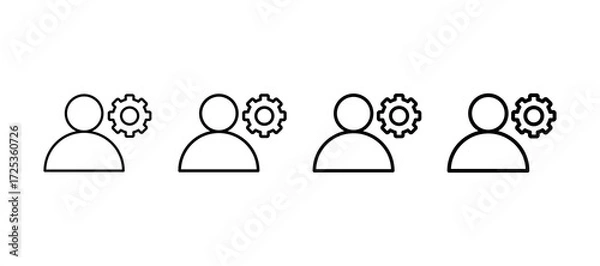 Fototapeta Personalization Multiple Line Icon Element