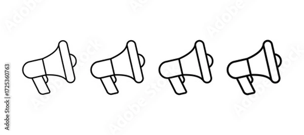 Fototapeta Marketing Multiple Line Icon Element
