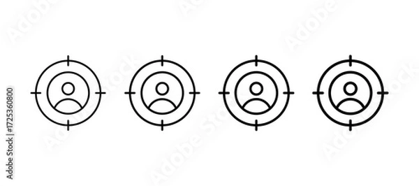 Fototapeta Targeting Multiple Line Icon Element