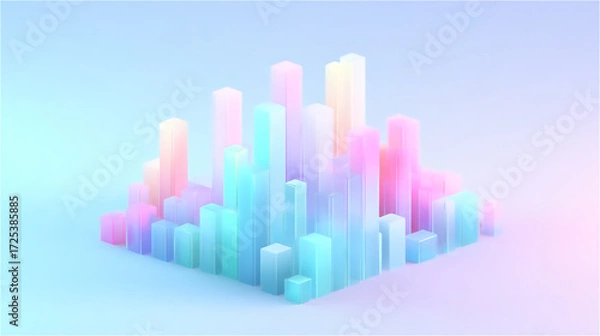 Fototapeta パステル 都市 背景 壁紙 素材