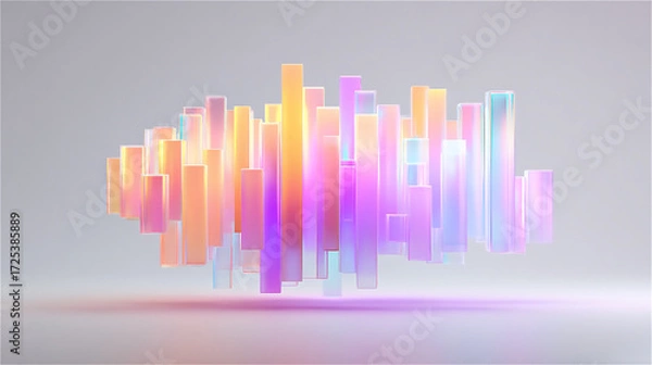 Fototapeta 背景 壁紙 素材 カラフル ガラスブロック 抽象デザイン