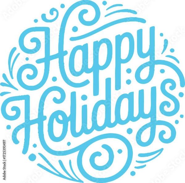 Obraz Happy holidays winter background christmas card vector design