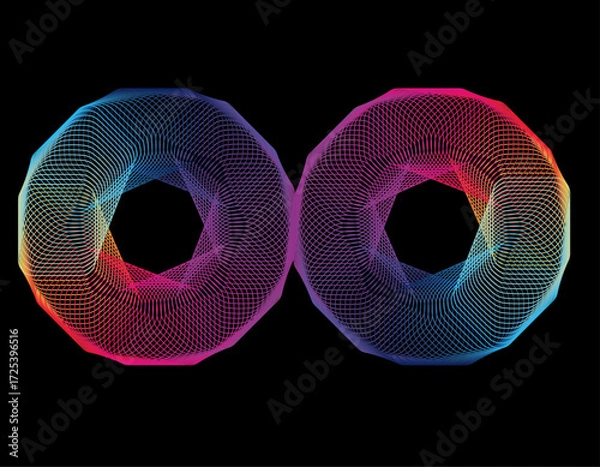 Obraz abstract background with colorful circles3d
