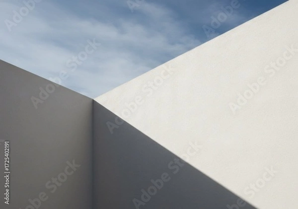 Fototapeta Modern Abstract Composition with Light, Shadow, and Concrete Texture
